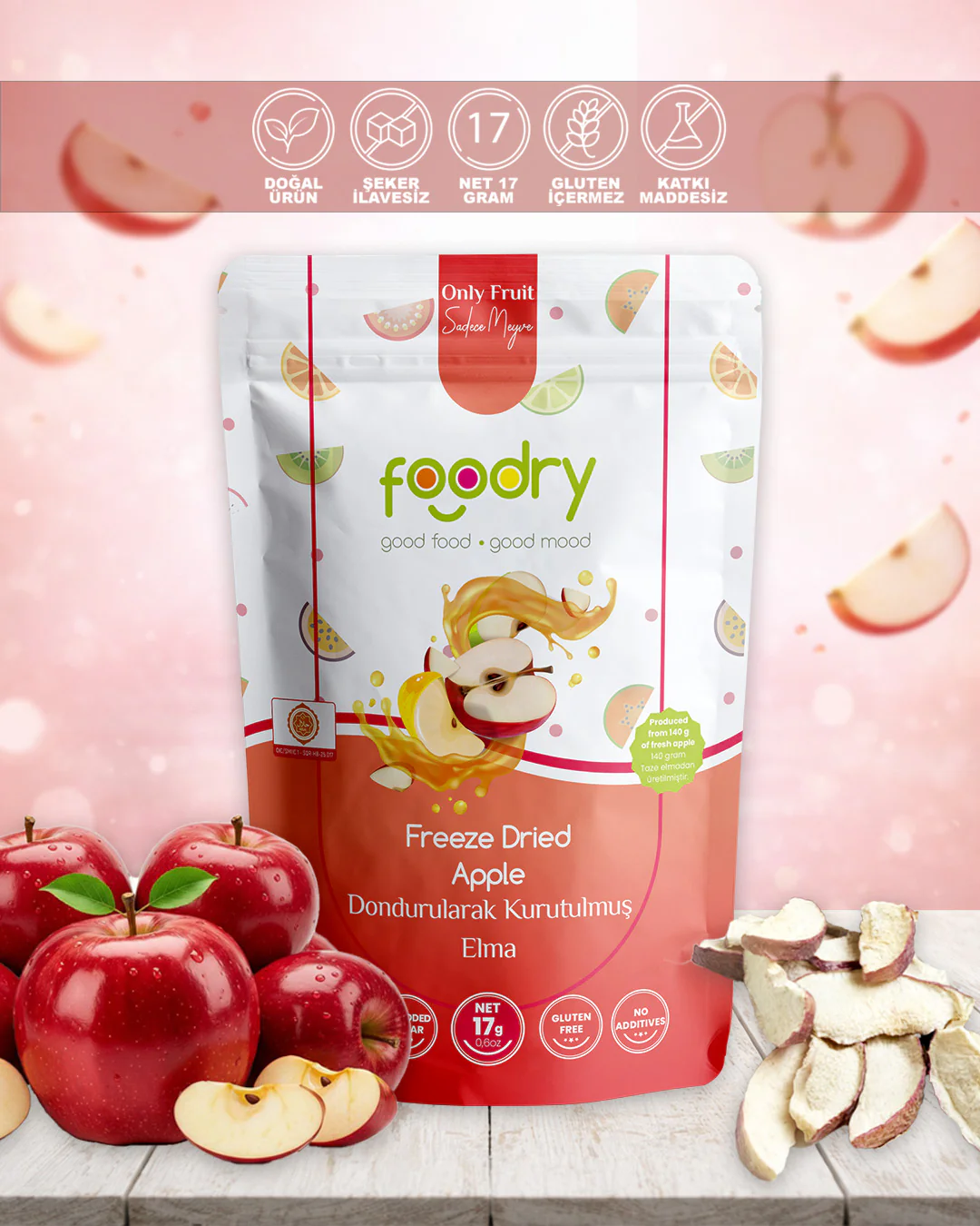 Freeze Dried Apple – 17 gr