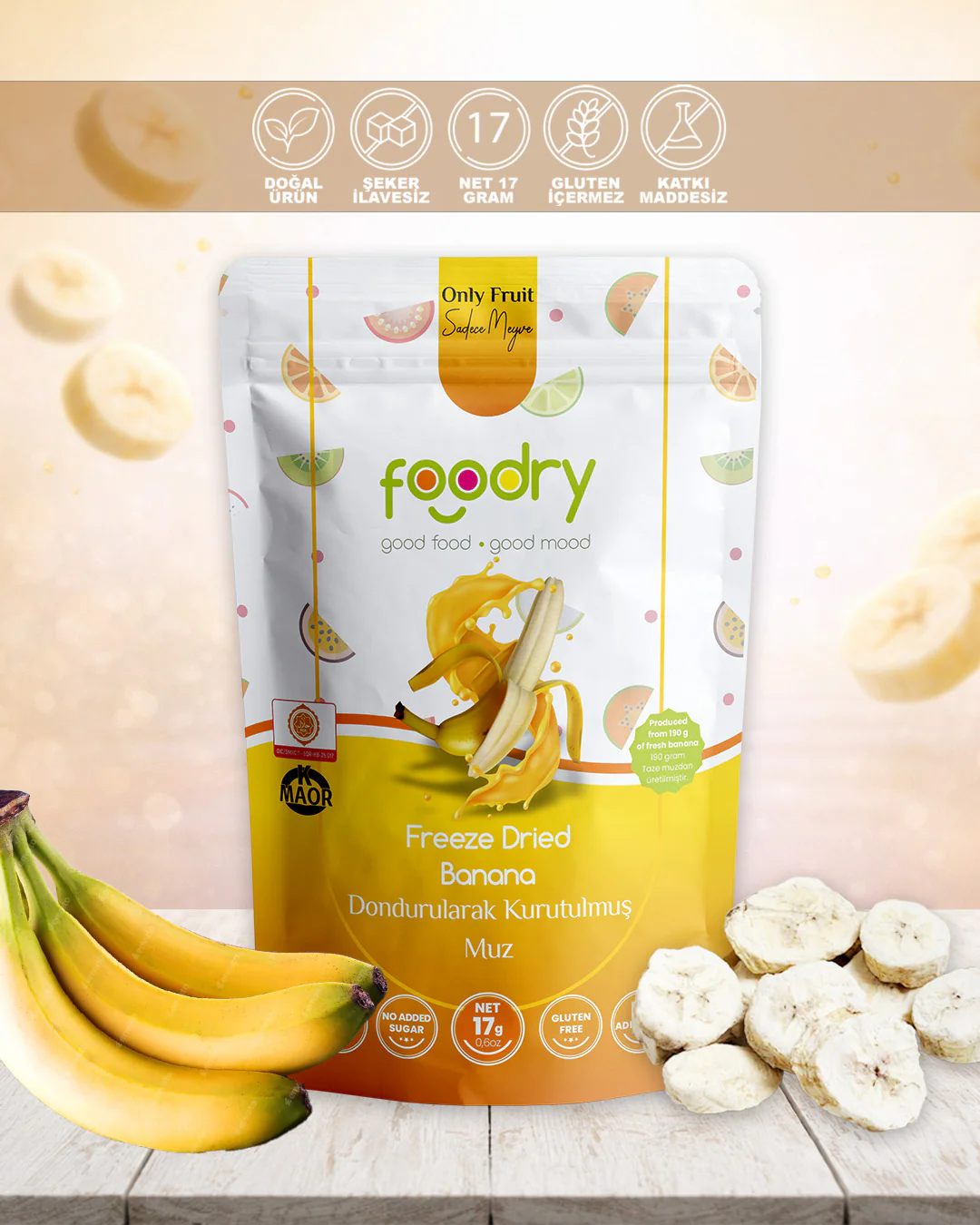 Freeze Dried Banana - 17 gr