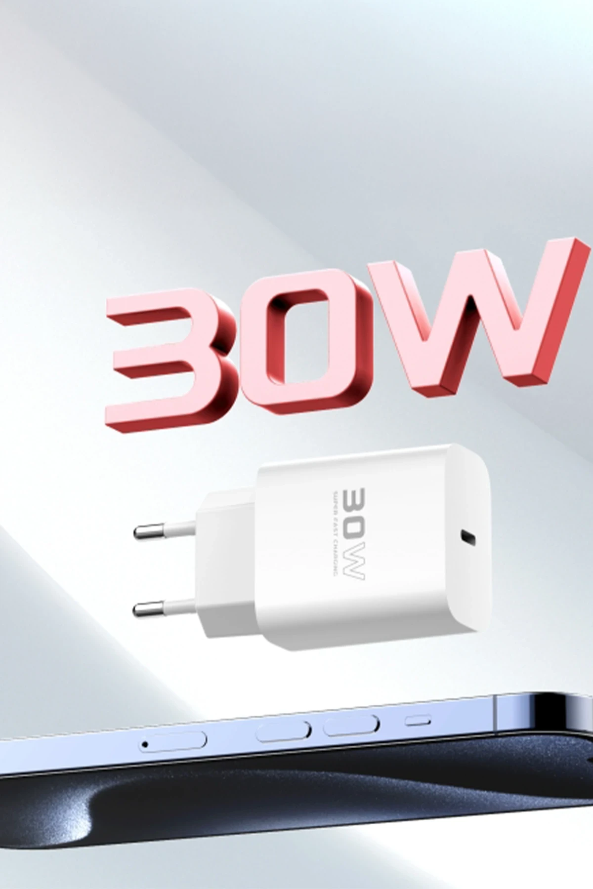 konfulon-c87c-30w-type-c-cikisli-ekstra-dl50-type-c-to-lightning-kablolu-pd-sarj-cihazi-beyaz-default-1 Konfulon C87C 30W Type-C Output with Extra DL50 1M Type-C to Lightning Cable PD Charger - White