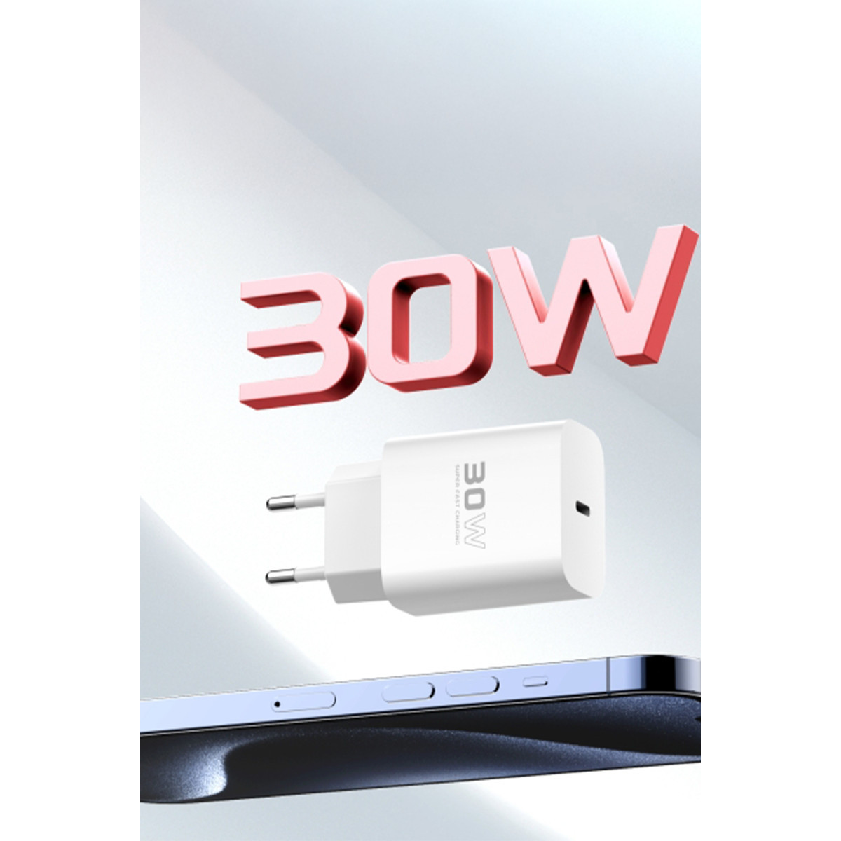 konfulon-c87c-30w-type-c-cikisli-ekstra-dl50-type-c-to-lightning-kablolu-pd-sarj-cihazi-beyaz-web-1 Konfulon C87C 30W Type-C Output with Extra DL50 1M Type-C to Lightning Cable PD Charger - White