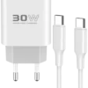 konfulon-c87c-30w-type-c-cikisli-ekstra-dl51-type-c-to-type-c-kablolu-pd-sarj-cihazi-beyaz-default Konfulon C87C 30W Type-C Output with Extra DL51 1M Type-C to Type-C Cable PD Charger - White