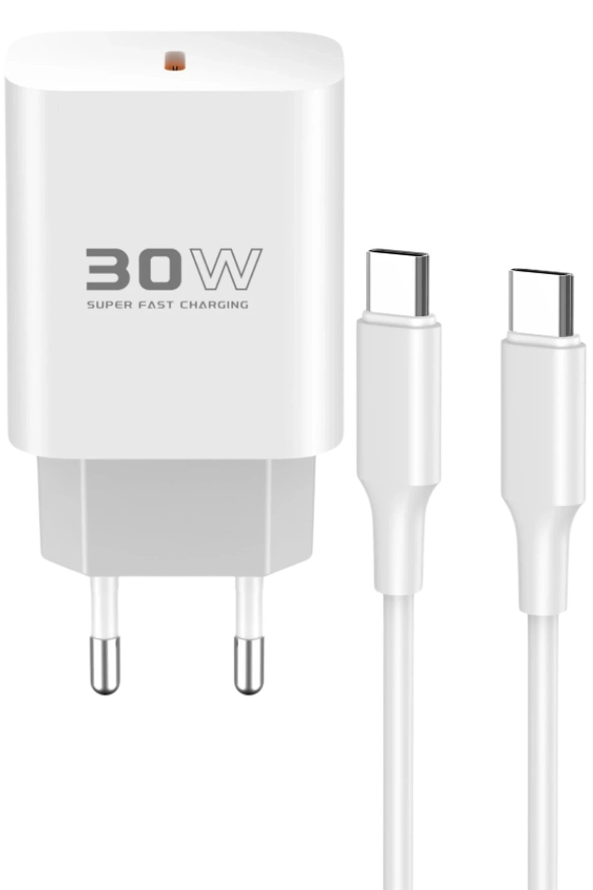 konfulon-c87c-30w-type-c-cikisli-ekstra-dl51-type-c-to-type-c-kablolu-pd-sarj-cihazi-beyaz-default Konfulon C87C 30W Type-C Output with Extra DL51 1M Type-C to Type-C Cable PD Charger - White