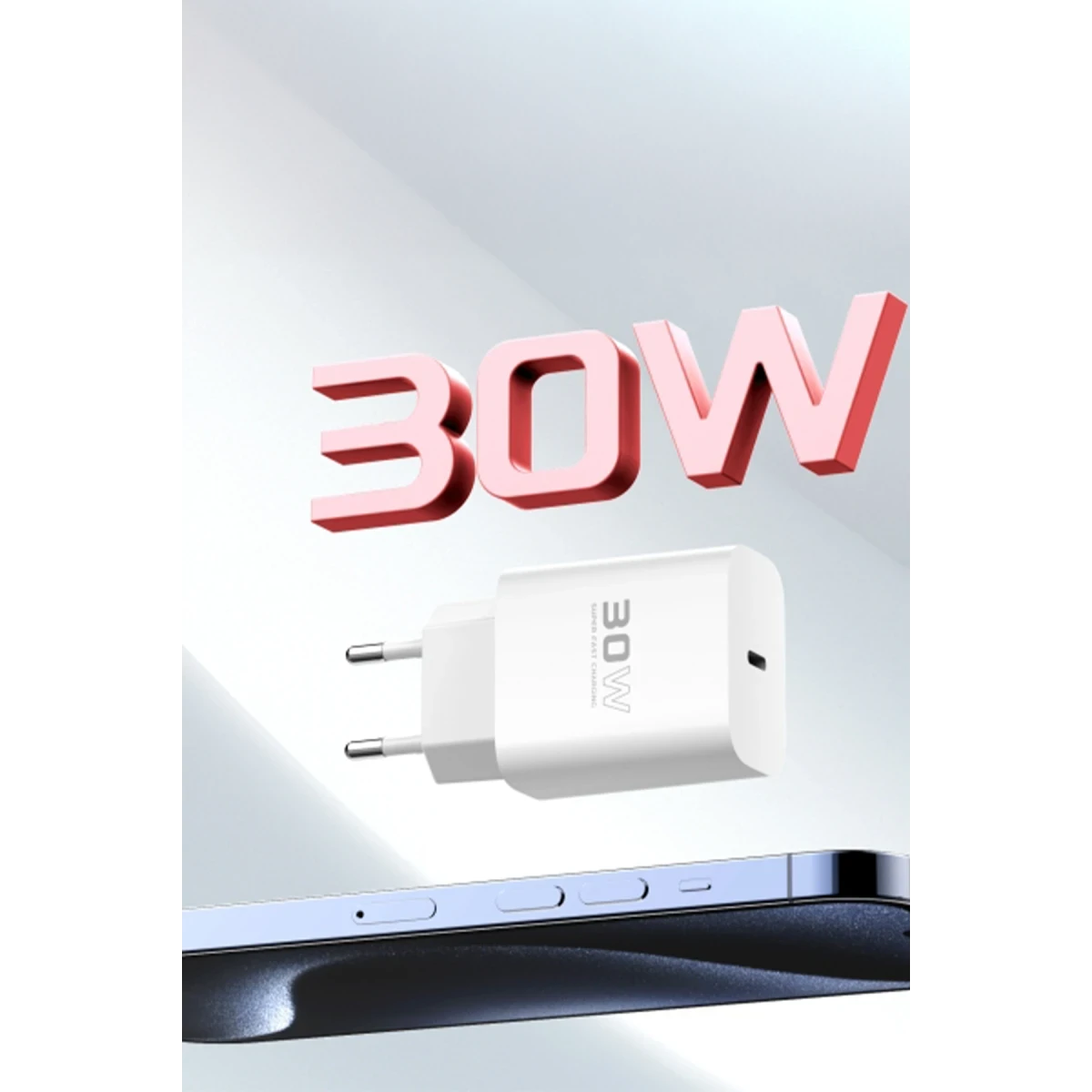 konfulon-c87c-30w-type-c-cikisli-ekstra-dl51-type-c-to-type-c-kablolu-pd-sarj-cihazi-beyaz-square-1 Konfulon C87C 30W Type-C Output with Extra DL51 1M Type-C to Type-C Cable PD Charger - White