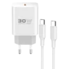 konfulon-c87c-30w-type-c-cikisli-ekstra-dl51-type-c-to-type-c-kablolu-pd-sarj-cihazi-beyaz-square Konfulon C87C 30W Type-C Output with Extra DL51 1M Type-C to Type-C Cable PD Charger - White