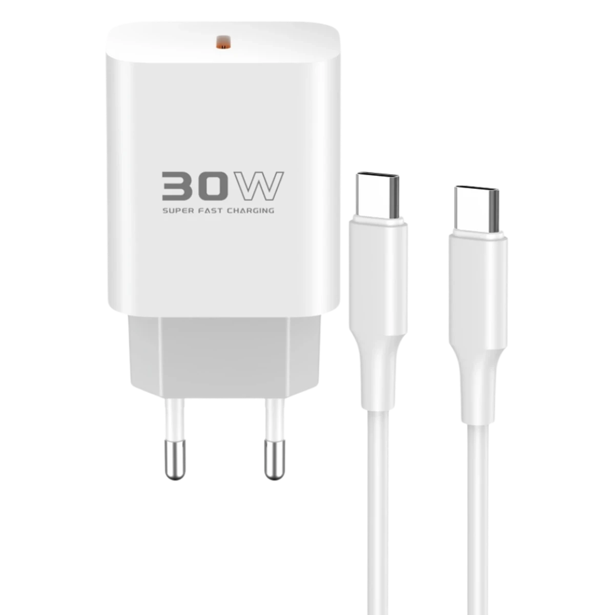 konfulon-c87c-30w-type-c-cikisli-ekstra-dl51-type-c-to-type-c-kablolu-pd-sarj-cihazi-beyaz-square Konfulon C87C 30W Type-C Output with Extra DL51 1M Type-C to Type-C Cable PD Charger - White