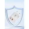 Konfulon C89Q PD Charger with 1 x 30W Type-C and 1 x 22.5W USB Output, Plus an Extra DL48 1M USB to Lightning Cable - White