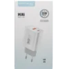Konfulon C89Q PD Charger with 1 x 30W Type-C and 1 x 22.5W USB Output, Plus an Extra DL49 1M USB to Type-C Cable - White