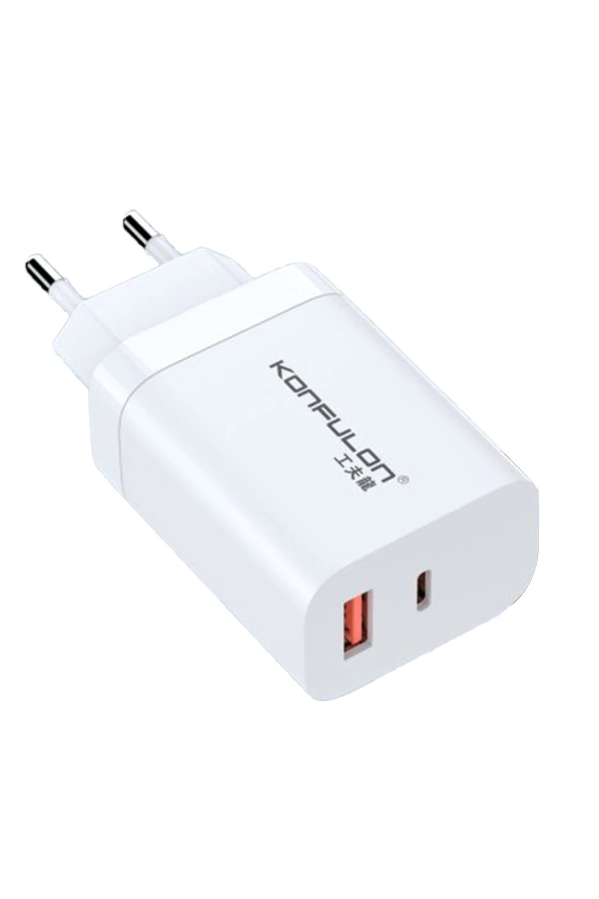 konfulon-c99q-65w-pd-destekli-type-c-ve-usb-cift-cikisli-hizli-sarj-adaptoru-beyaz-default-1 Konfulon C99Q 65W PD-Enabled Type-C and USB Dual-Port Fast Charging Adapter - White