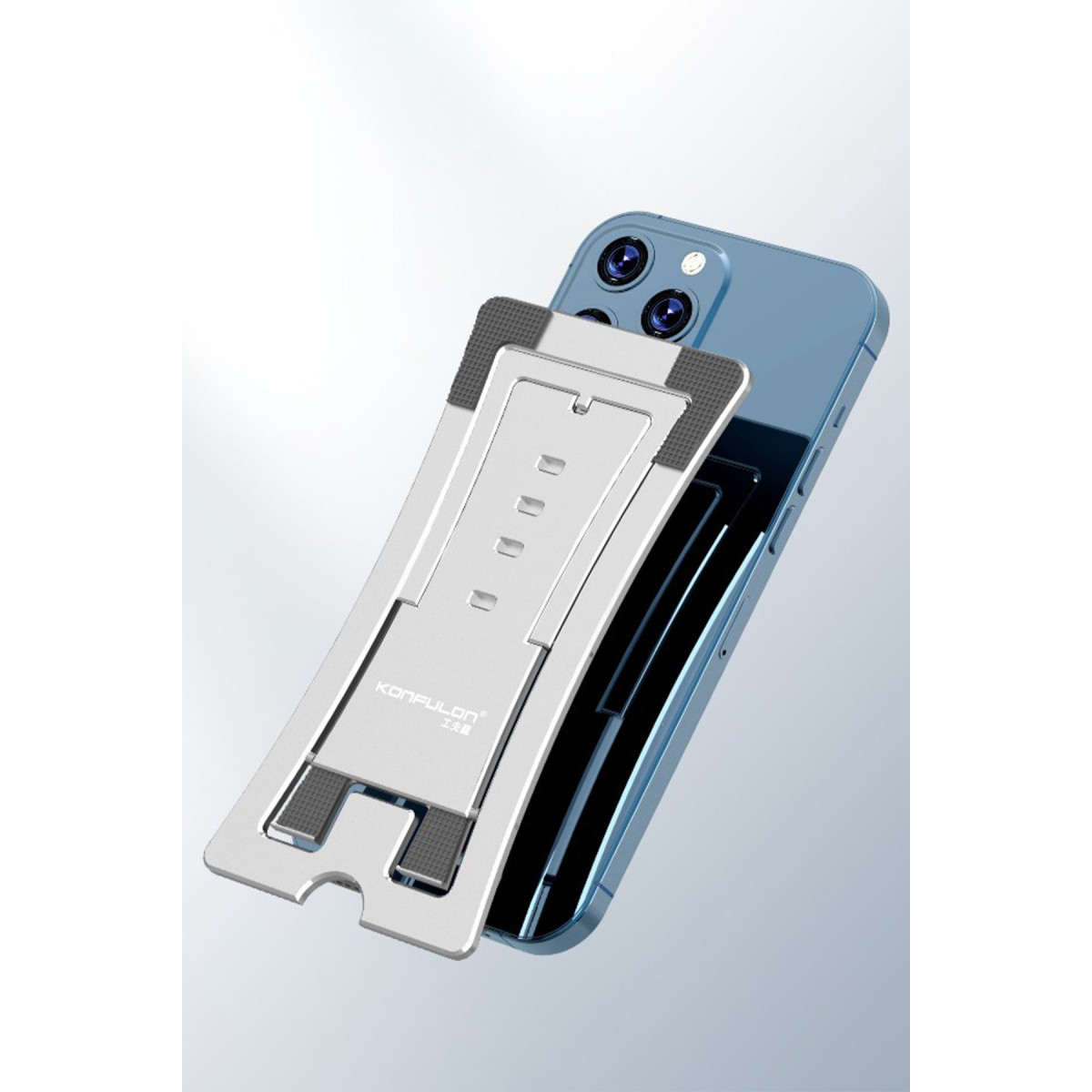 Konfulon CM23 Adjustable Folding Desktop Phone Holder - Silver