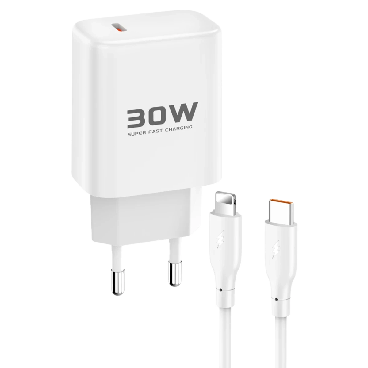 konfulon-jk89-30w-type-c-cikisli-ekstra-dc66-1m-type-c-to-lightning-kablolu-pd-sarj-cihazi-beyaz-square Joko JK89 30W Type-C Output with Extra DC66 1M Type-C to Lightning Cable PD Charger - White