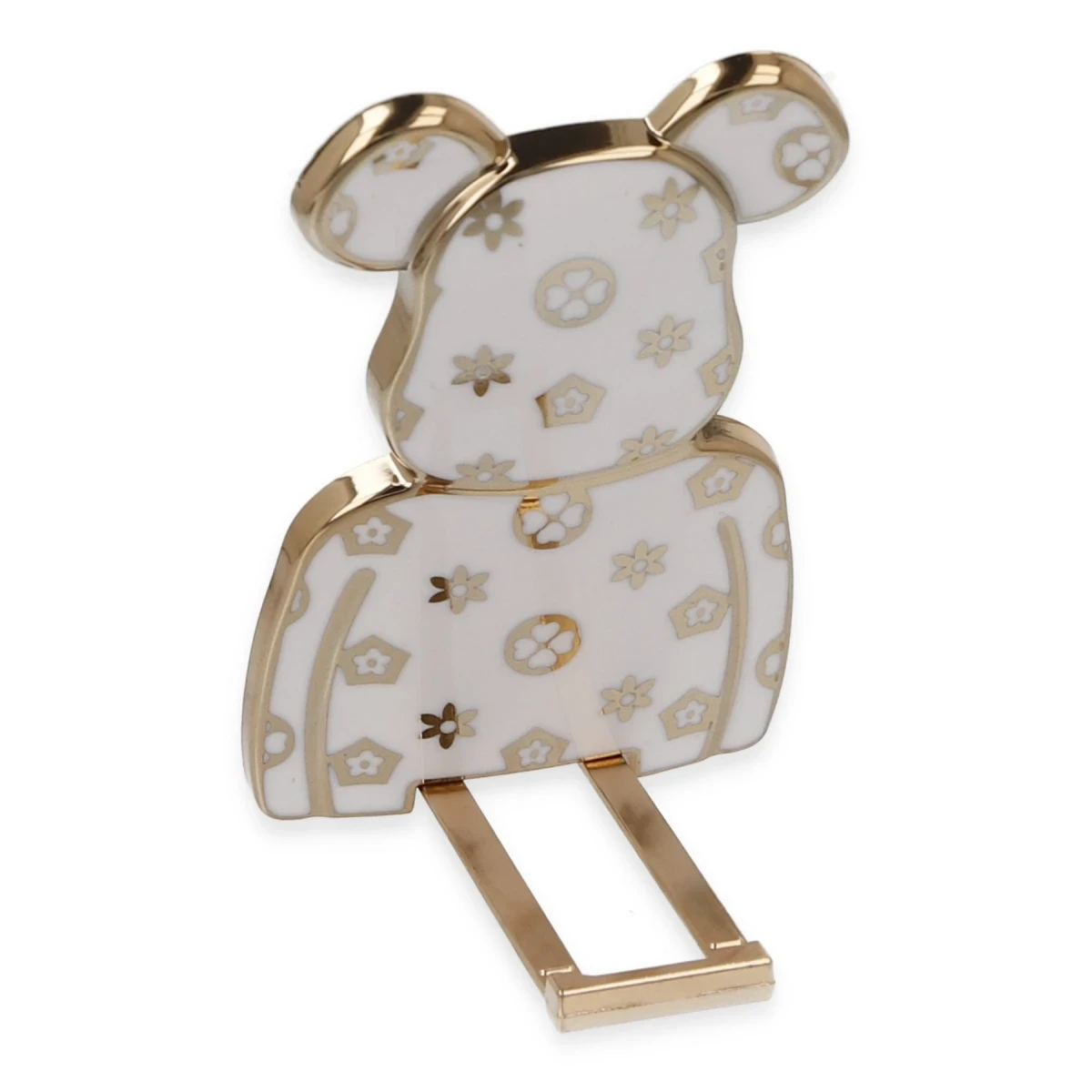 Newface Astro Stand with Bear Pattern - White