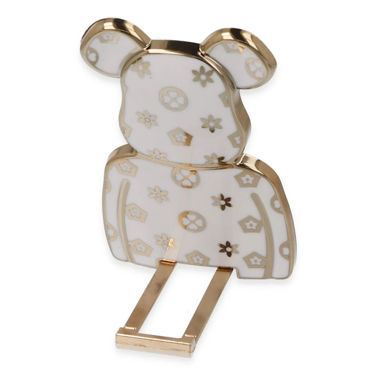 Newface Astro Stand with Bear Pattern - White