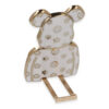 Newface Astro Stand with Bear Pattern - White