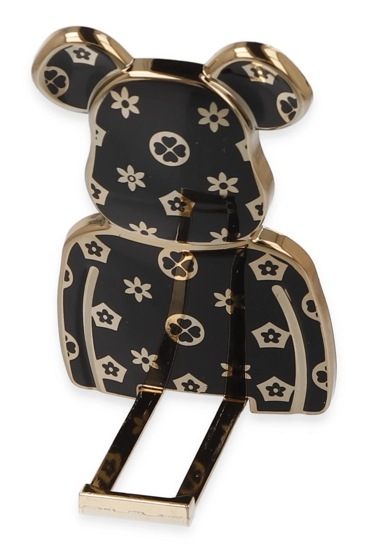 Newface Astro Stand with Bear Print - Black