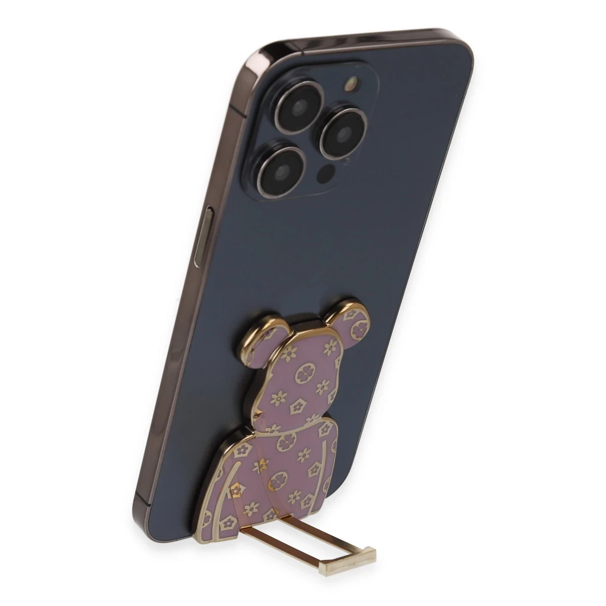 Newface Astro Stand with Bear Print - Black