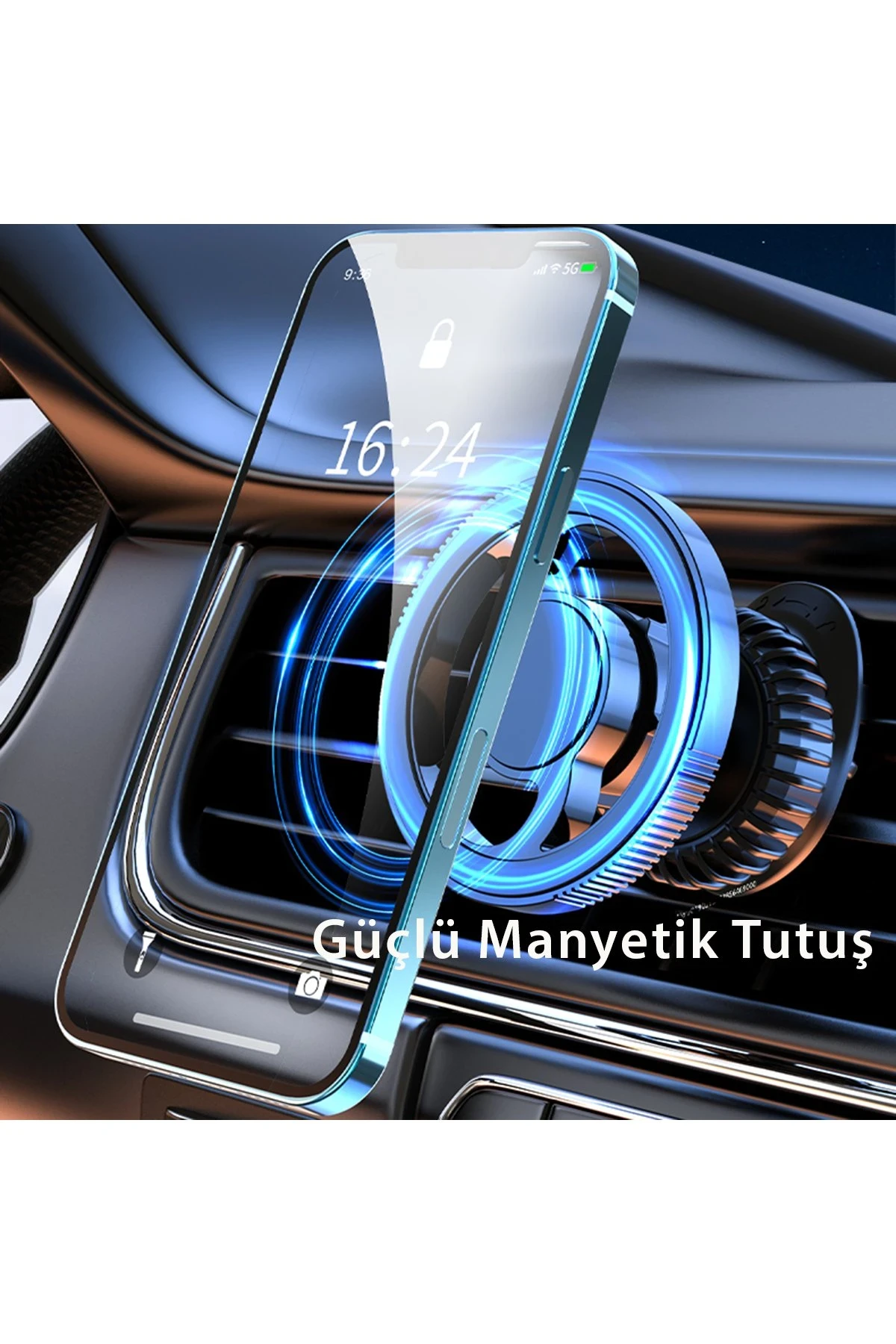 newface-q40-ayarlanabilir-izgara-klipsli-manyetik-magsafe-arac-tutucu-siyah-default-5 Newface Q40 Adjustable Magnetic MagSafe Car Mount with Clip - Black