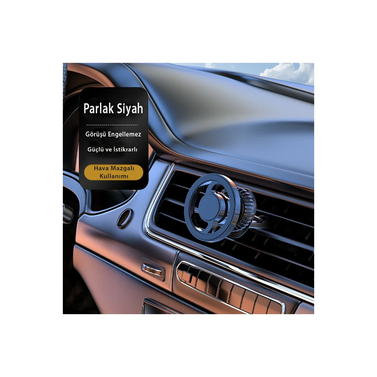 newface-q40-ayarlanabilir-izgara-klipsli-manyetik-magsafe-arac-tutucu-siyah-square-4 Newface Q40 Adjustable Magnetic MagSafe Car Mount with Clip - Black