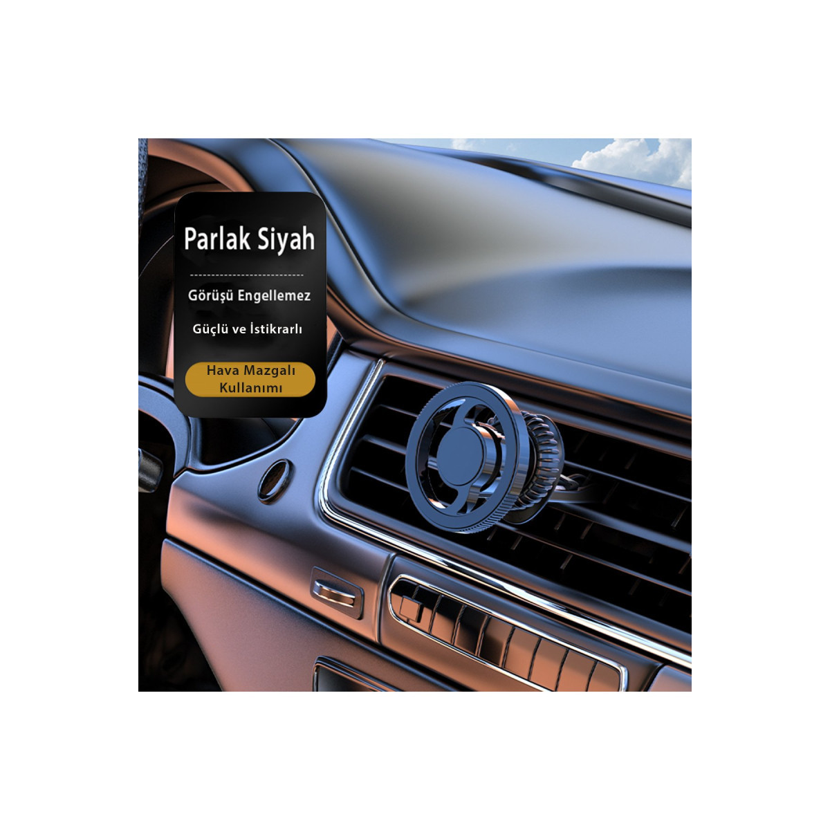 newface-q40-ayarlanabilir-izgara-klipsli-manyetik-magsafe-arac-tutucu-siyah-web-4 Newface Q40 Adjustable Magnetic MagSafe Car Mount with Clip - Black