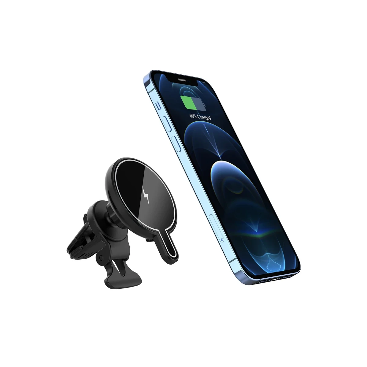 newface-t9-magneticsafe-arac-tutucu-square-2 Newface T9 15W MagSafe Car Mount - Black