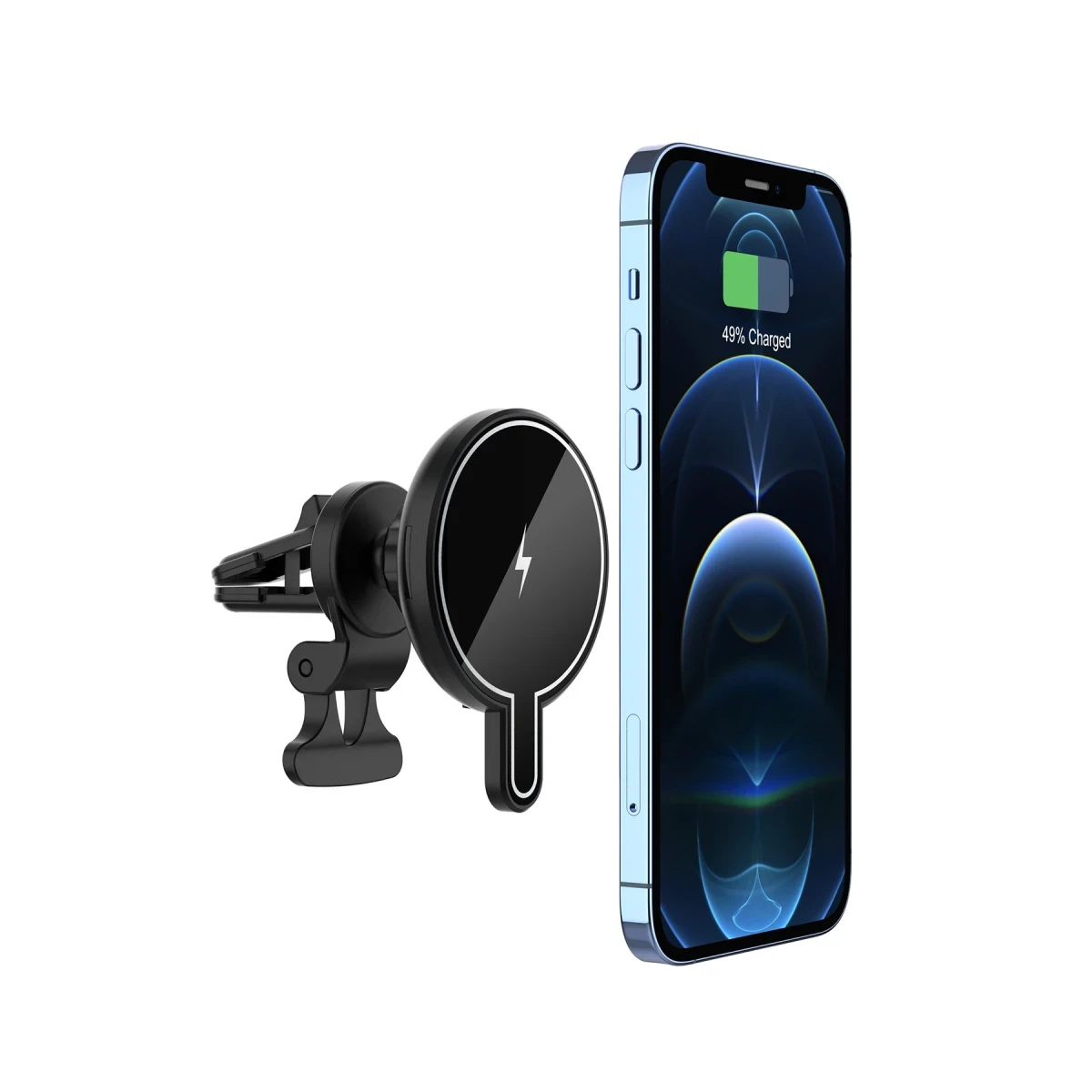 newface-t9-magneticsafe-arac-tutucu-square-3 Newface T9 15W MagSafe Car Mount - Black