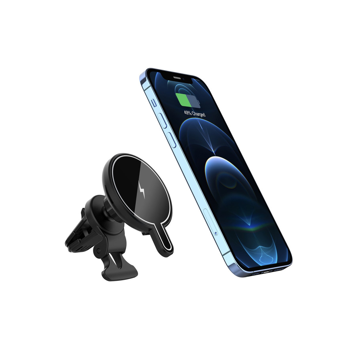 newface-t9-magneticsafe-arac-tutucu-web-2 Newface T9 15W MagSafe Car Mount - Black