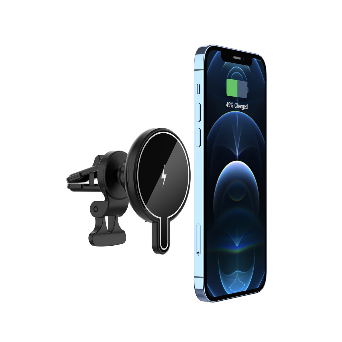newface-t9-magneticsafe-arac-tutucu-web-3 Newface T9 15W MagSafe Car Mount - Black